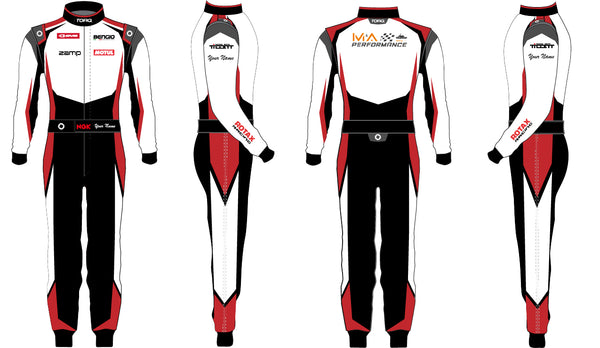 Kart Suits White Model – M&A Performance Sport